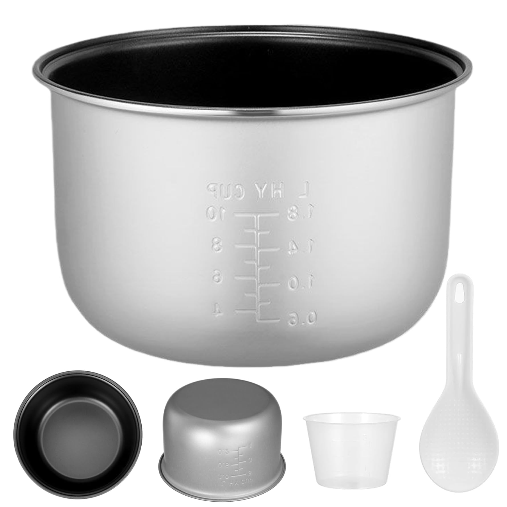 Cuiseur à riz doublure 5L Capacité à riz cuiseur de rizière Remplacement du pot intérieur, power à pression intérieure, alliage en aluminium, remplacement du pot de cuiseurs de riz