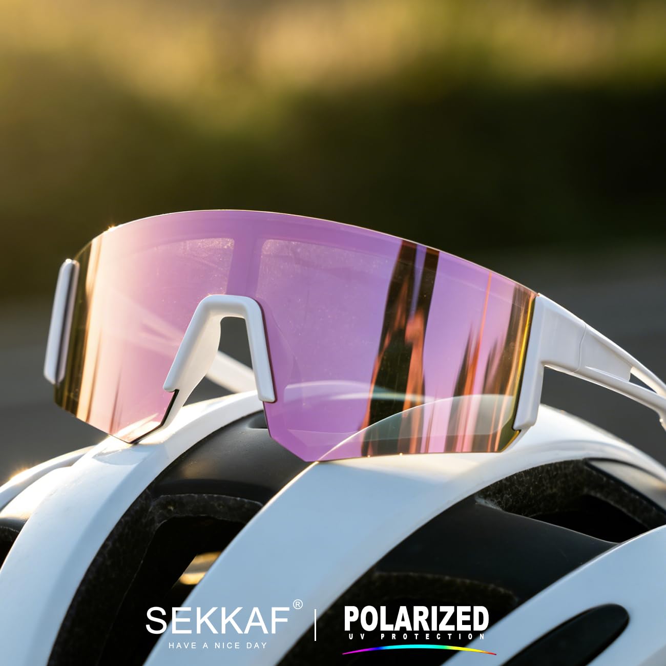 SEKKAF Polaryzacyjne okulary przeciwsłoneczne dla mężczyzn i kobiet, sportowe okulary przeciwsłoneczne do biegania, baseballa, jazdy, wędkowania, jazdy na rowerze, ochrona UV400