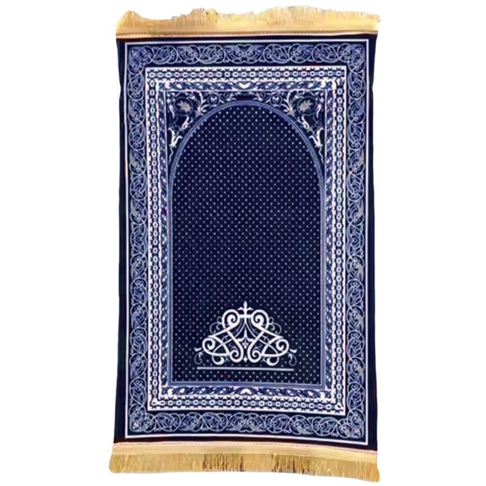 Tapis de prière musulman islamique traditionnel avec glands pour culte