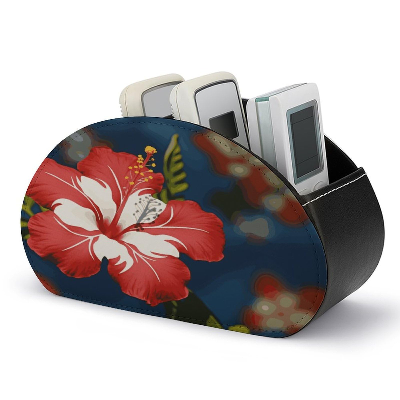 Btcowzrv Style Hawaii Flower Remote Control Holder With 5 Compartments