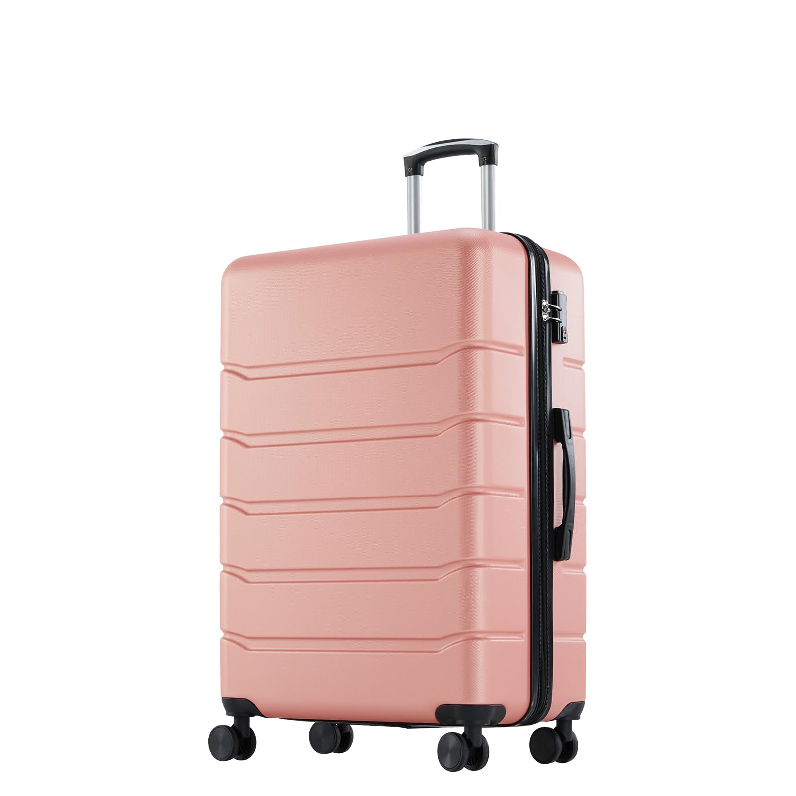 Sweetcrispy Carry on Suitcase, Luggage with Spinner Wheels, Hard Shell ABS, TSA Lock, 20 Inch Pink