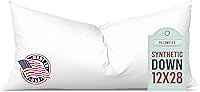 Vista 24 de Pillowflex - Inserto de almohada de plumón sintético de 16 x 22 pulgadas, ultra suave, almohada grande rectangular, lumbar, para la espalda