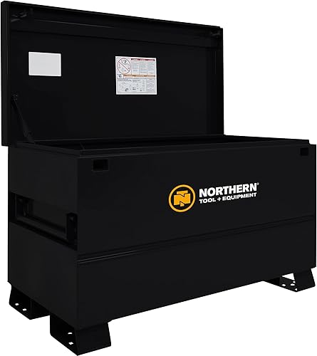Northern Tool + Equipment 48in. Jobsite Box, negro, 48 pulgadas de ancho x 24 pulgadas de profundidad x 28 pulgadas de alto, modelo # 2048-NTE