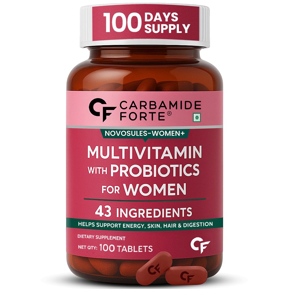 Carbamide Forte Multivitamin Tablets for Women | Multivitamins for Women's Wellness | Multivitamin Womens with 43 Ingredients | Women Vitamin for Energy & Health-100 Veg Tablets