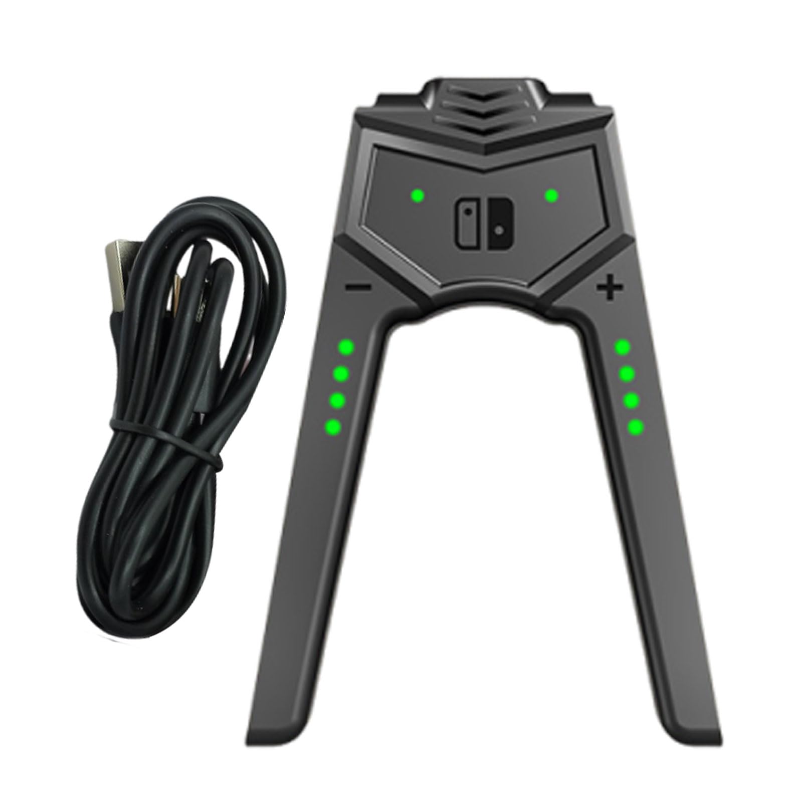 TIANTHH Joy-Con充電グリップ 体験が向上 プレイしながら充電可能です Switch 対応 V字型 ジョイコンハンドルグリップ 超軽量 装着簡単 持ち運びに便利 充電指示 LED付