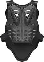 PELLOR Colete protetor de coluna para ciclismo, esqui, skate, peito, costas e costura antiqueda, jaqueta de motocicleta, colete protetor de corpo de motocross, Preto, Large