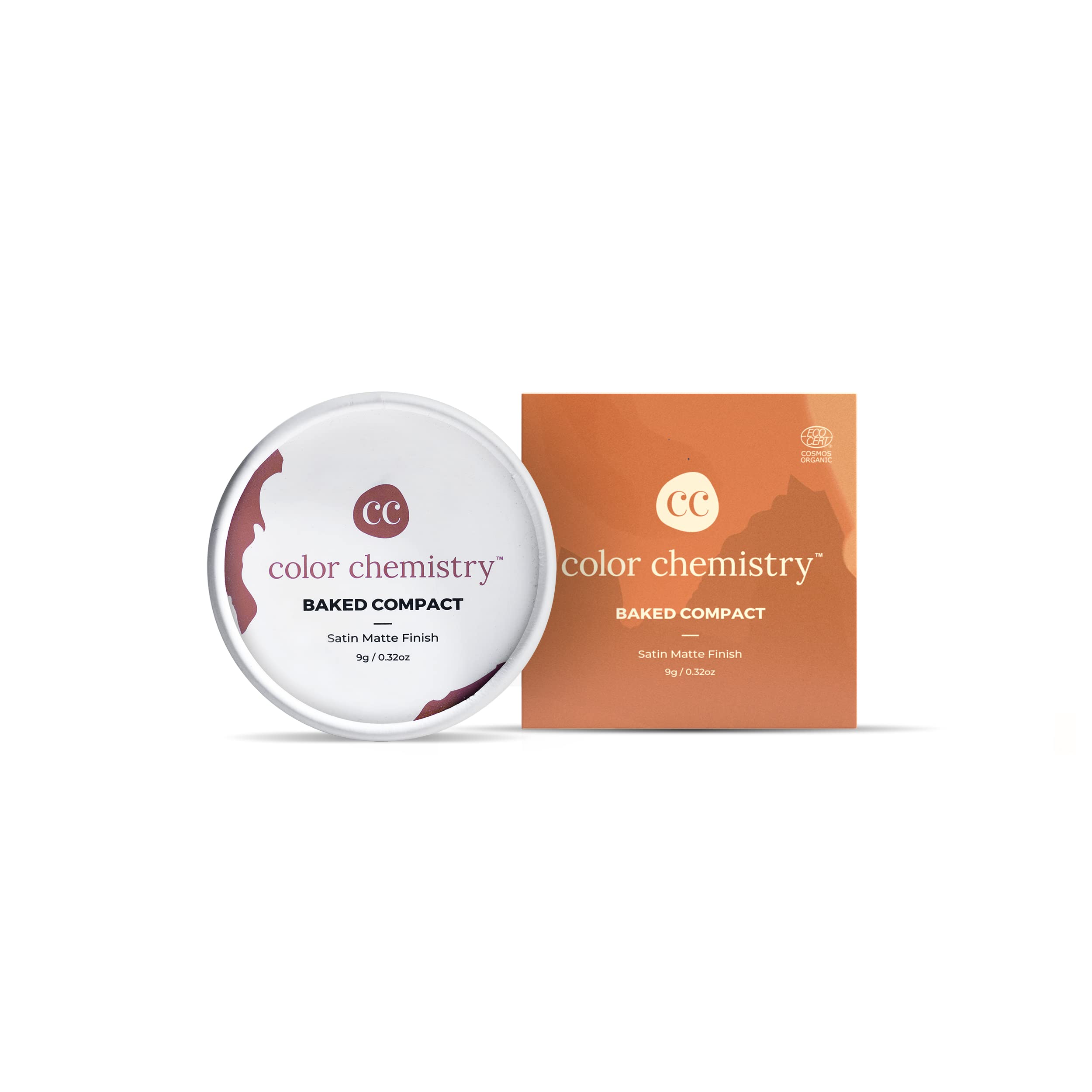 Color Chemistry Baked Compact, Luna BC01, 9 g | Oil Control, Mattifying Baked Compact Powder | Certified Organic, Light-weight, Travel-friendly