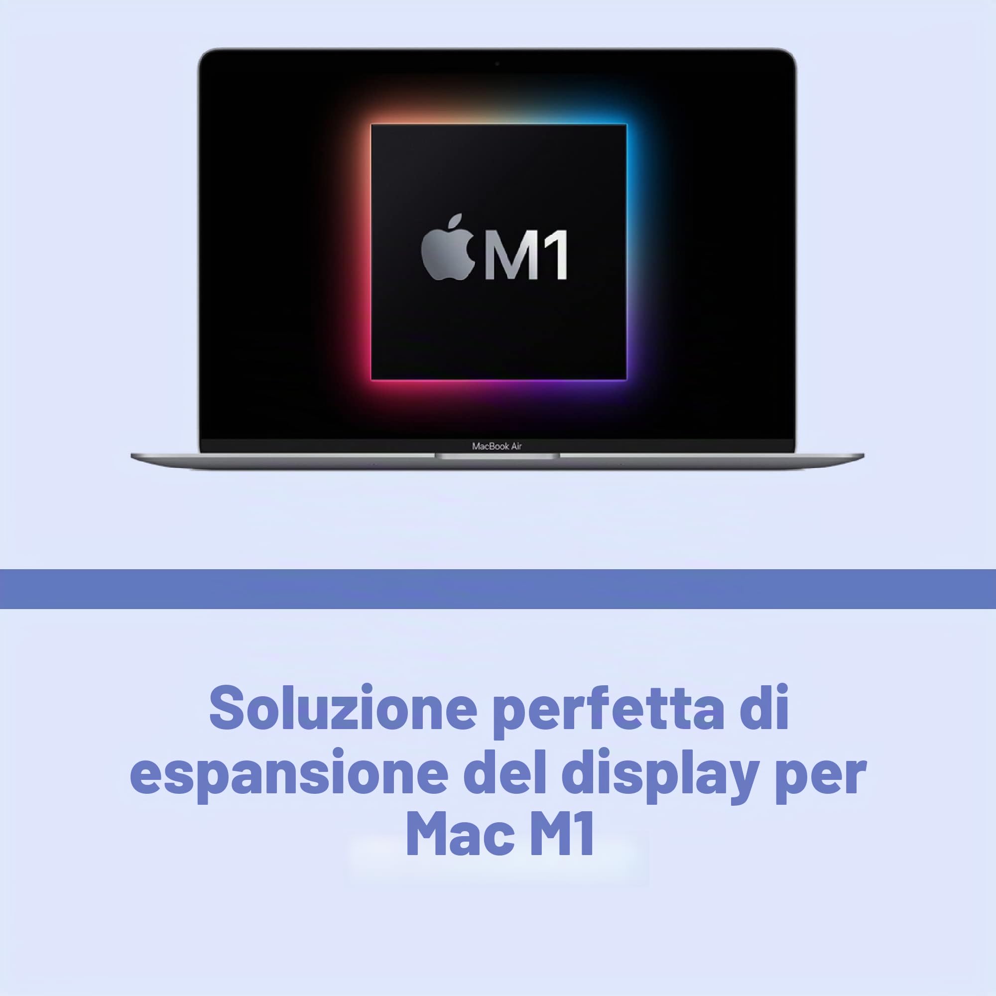 SoNNeT DisplayLink - Adattatore DisplayPort Dual 4K per Mac M1, M2 e M3 Thunderbolt - USB3-DDP4K