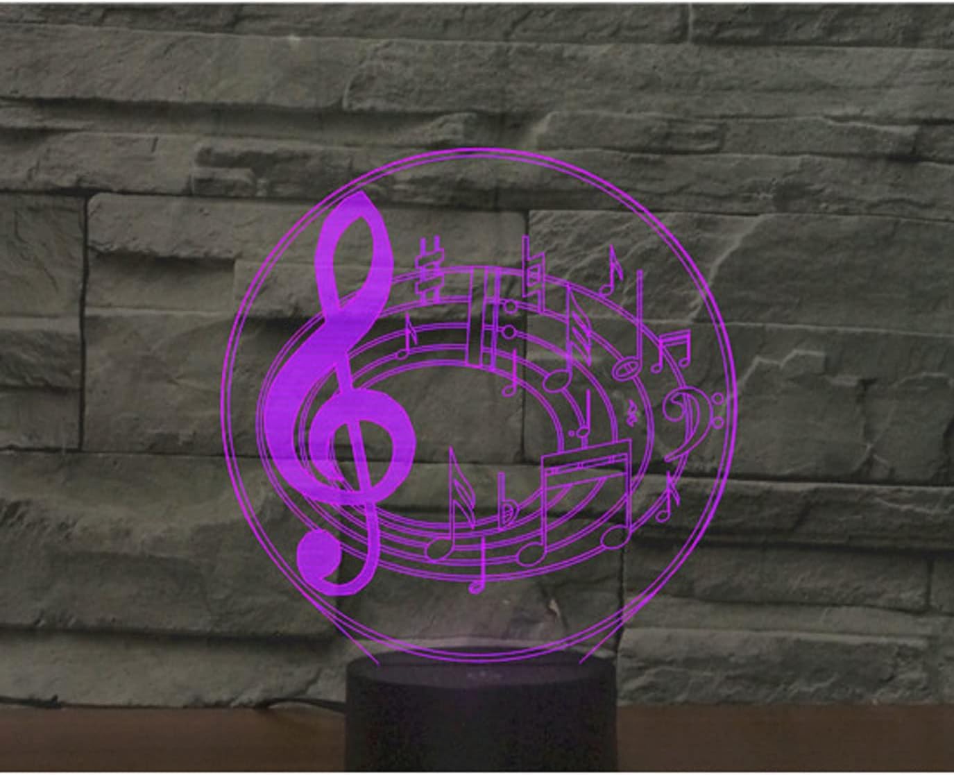 3D Night Light for Kids 3D Musical Note Led Lamp with Remote Control 16 Color Changing Xmas Birthday Gift for Child