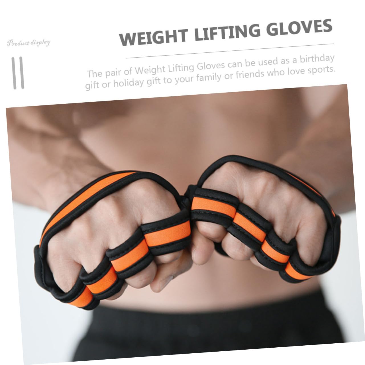 SUPVOX Guantes de Levantamiento de Pesas maquinas Gym Material Gimnasio Guantes de Entrenamiento para Mujer Hacer Ejercicio Hombre puños de Gimnasio de Peso Orange