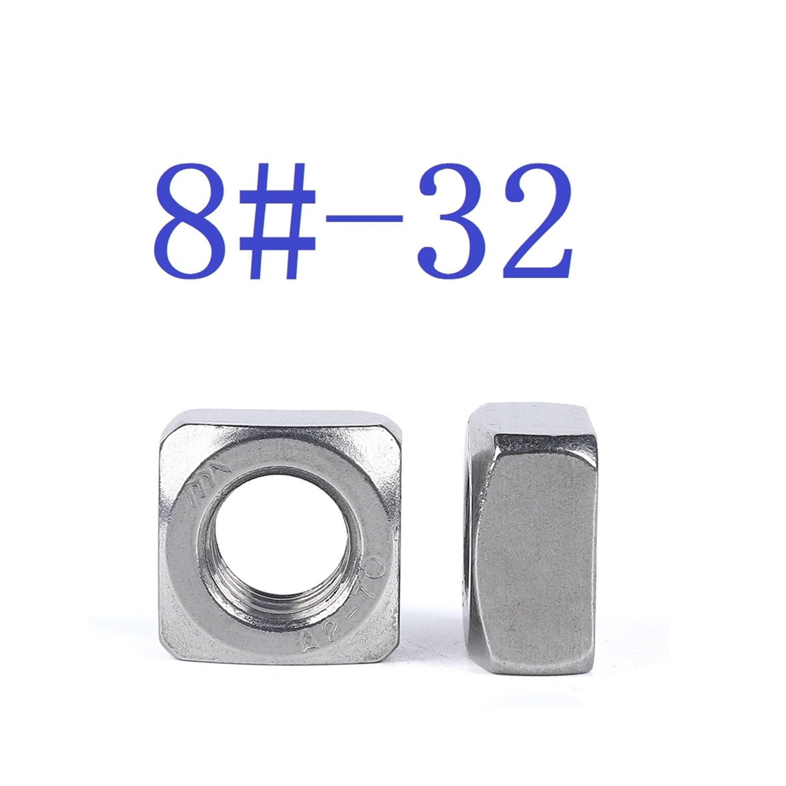 Nueces de rosca de tuerca cuadrada, 10 piezas de acero inoxidable 6#-32 8#-32 10#-24 1/4-20 5/16-18 3/8-16 métrico DIN557(8-32)