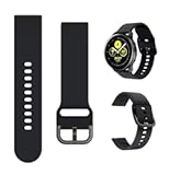 Band Compatible with Samsung Galaxy Watch Active/Active2 40mm/44mm,Silicone Sports Wristband Replacement Compatible for Galaxy Watch 42mm/Gear S2 Classic/Gear Sport Smart Watch (Black)