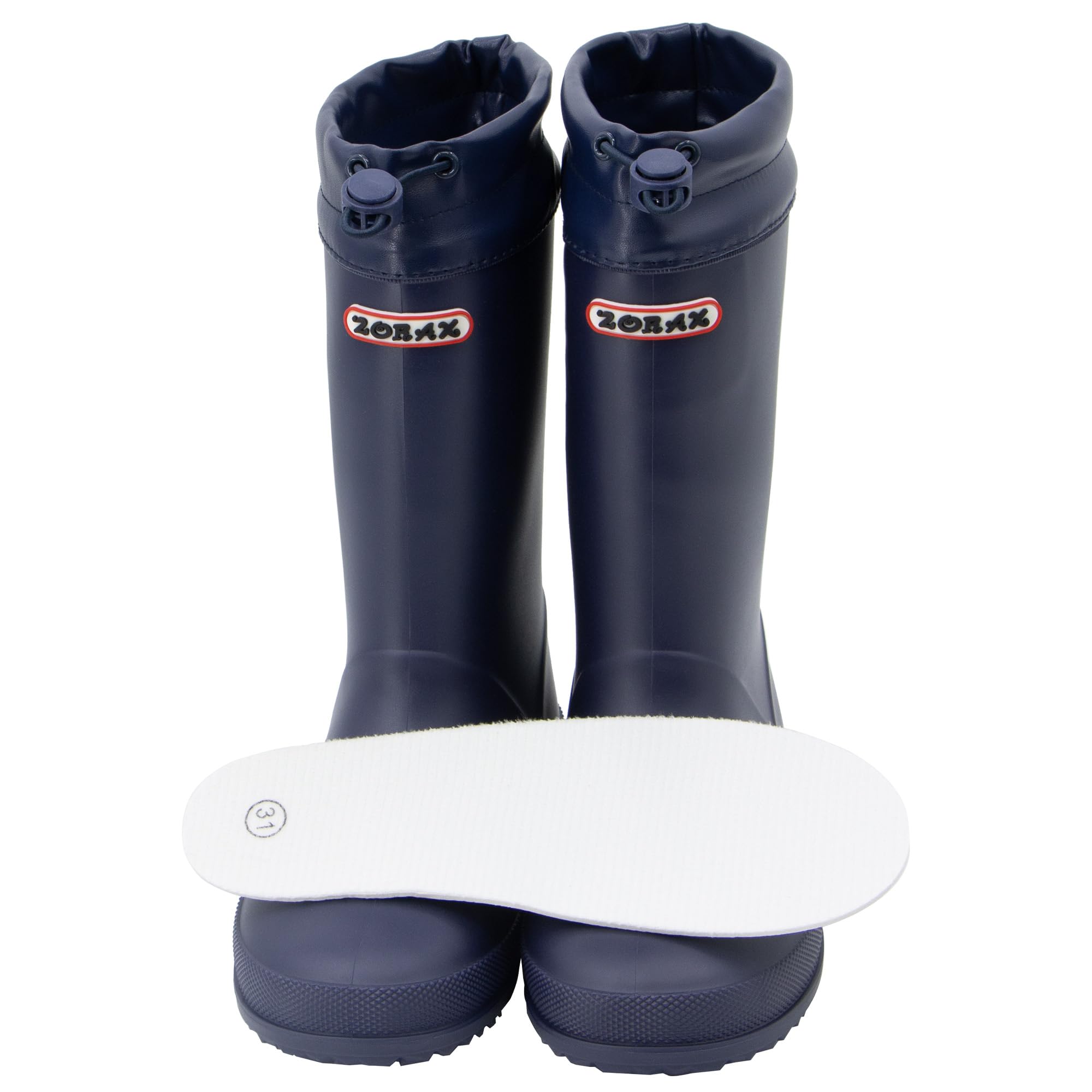 Zorax Stivali di gomma unisex per bambini, con coulisse regolabile