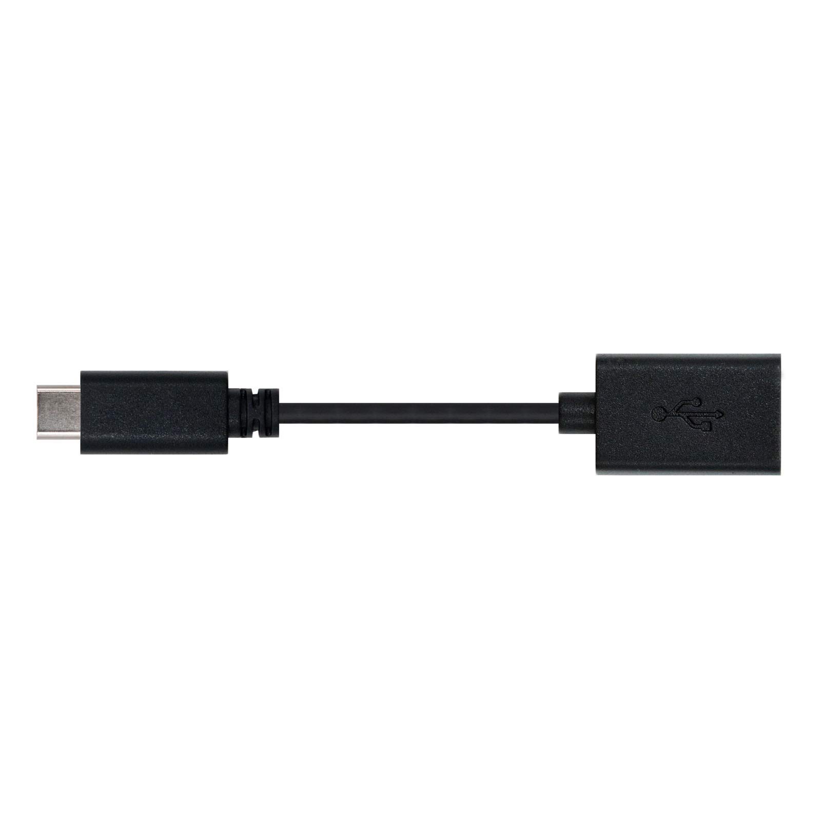 NANOCABLE - 10.01.2400 - Cavo 3A USB-C OTG (on-The-Go) USB 2.0, Fino a 3 Amp di carico, Maschio-Femmina, Tipo C/M-A/H, Nero, 15 CMS