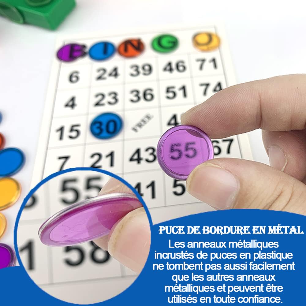 Kit De Bingo Magnétique – 1 Bâton Aimanté + 100 Jetons Loto Multicolores – Jeu éducatif Et Rangement
