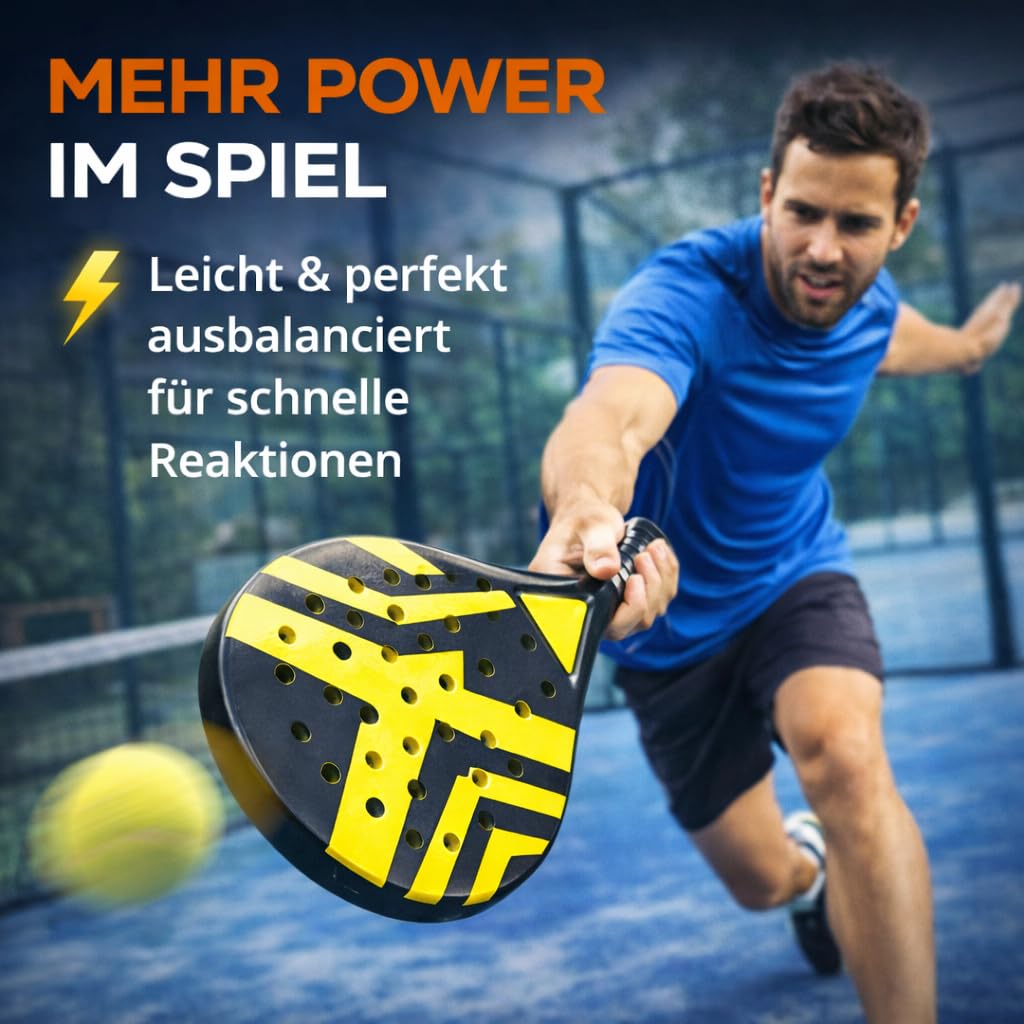 Juego de palas de pádel para adultos y niños – Pala de pádel para principiantes y avanzados - 5