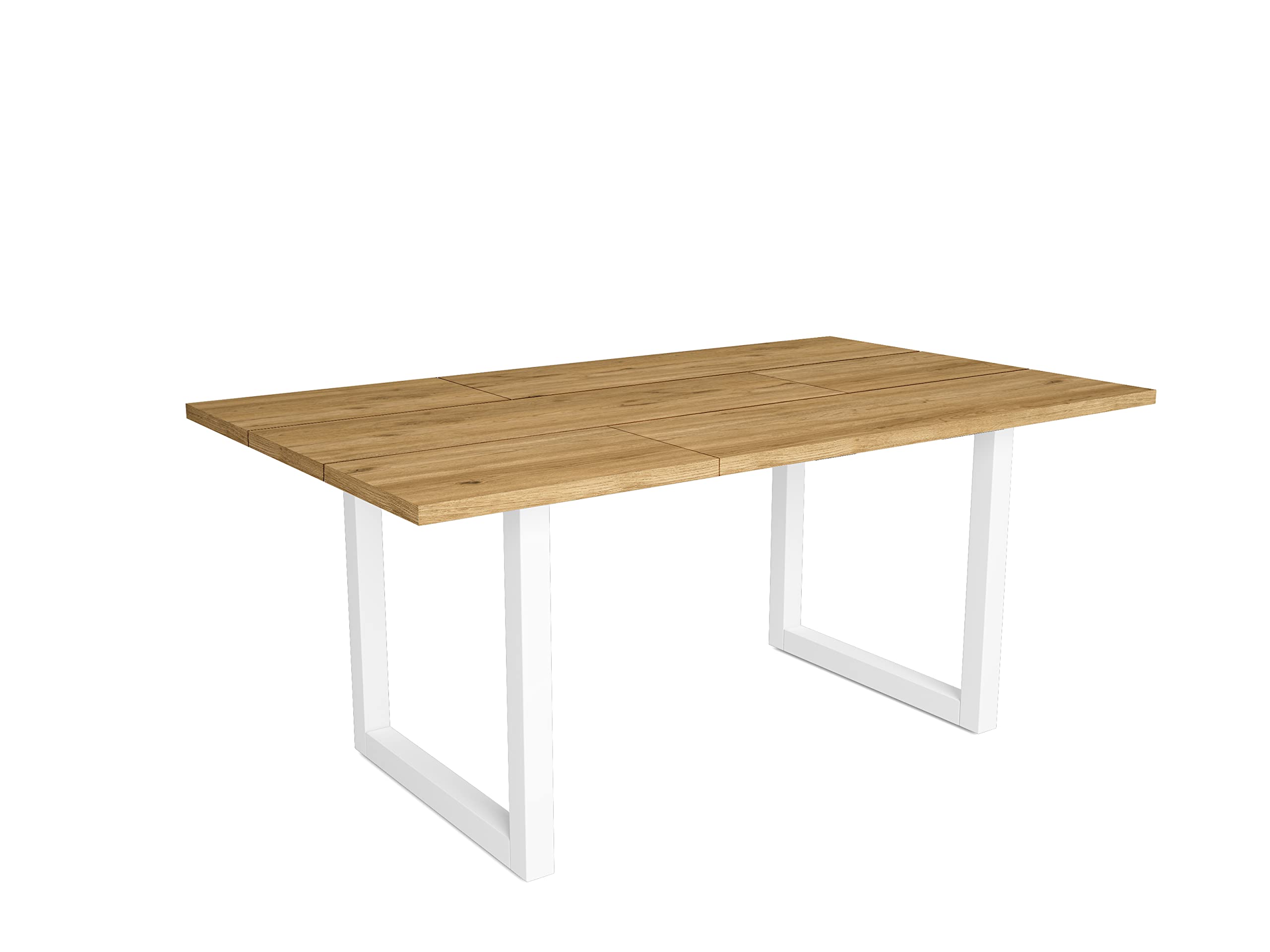Skraut Home - Soporte - Patas - Caballete - en Forma de U - Patas de Mesa de Madera Maciza - Salón - Comedor - Oficina - Lacado Blanco - 70 x 71 cm