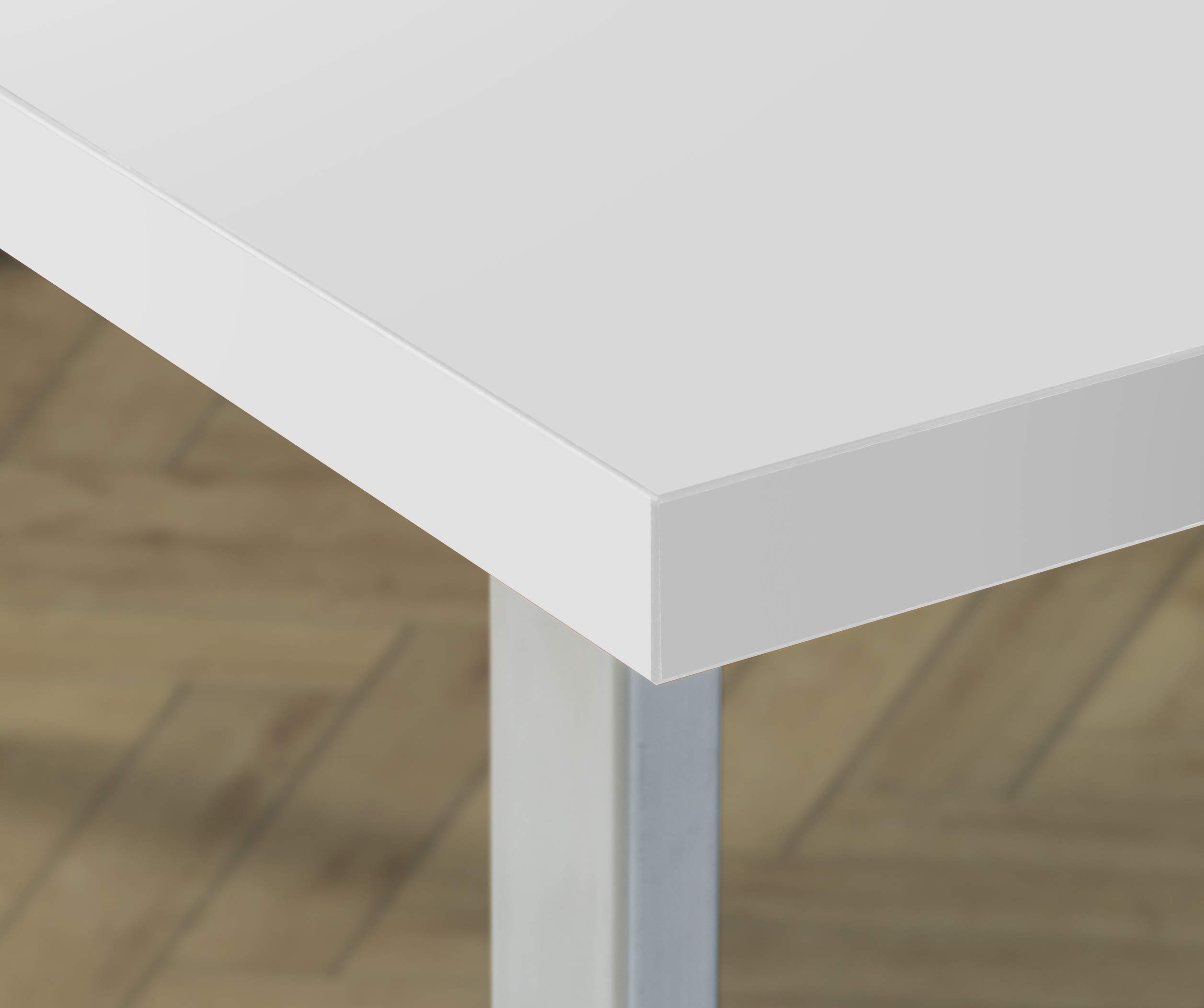 FORTE Tischsystem: Tischplatte aus Holzwerkstoff in Weiß Matt, 180 x 3,8 x 90 cm