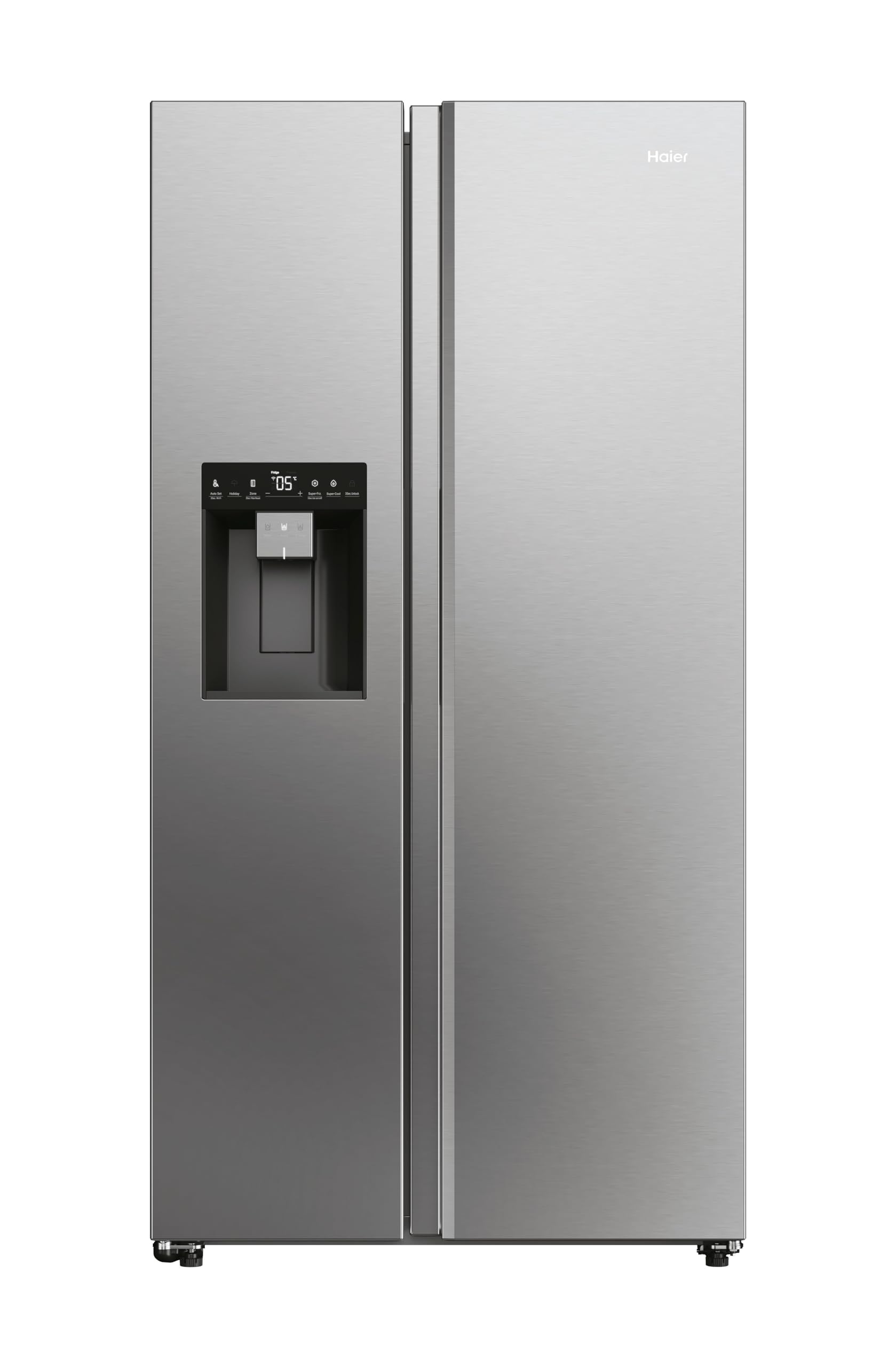 Haier Sbs 90 Series 7 Hsw79F18Cimm Plumbed Total No Frost American Fridge Freezer, Stainless Steel, C Rated