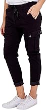 Candid Styles® Ladies Magic Super Stretch Italian Cargo Trousers Womens Crushed Casual Leggings Look Joggers Pants 8-22
