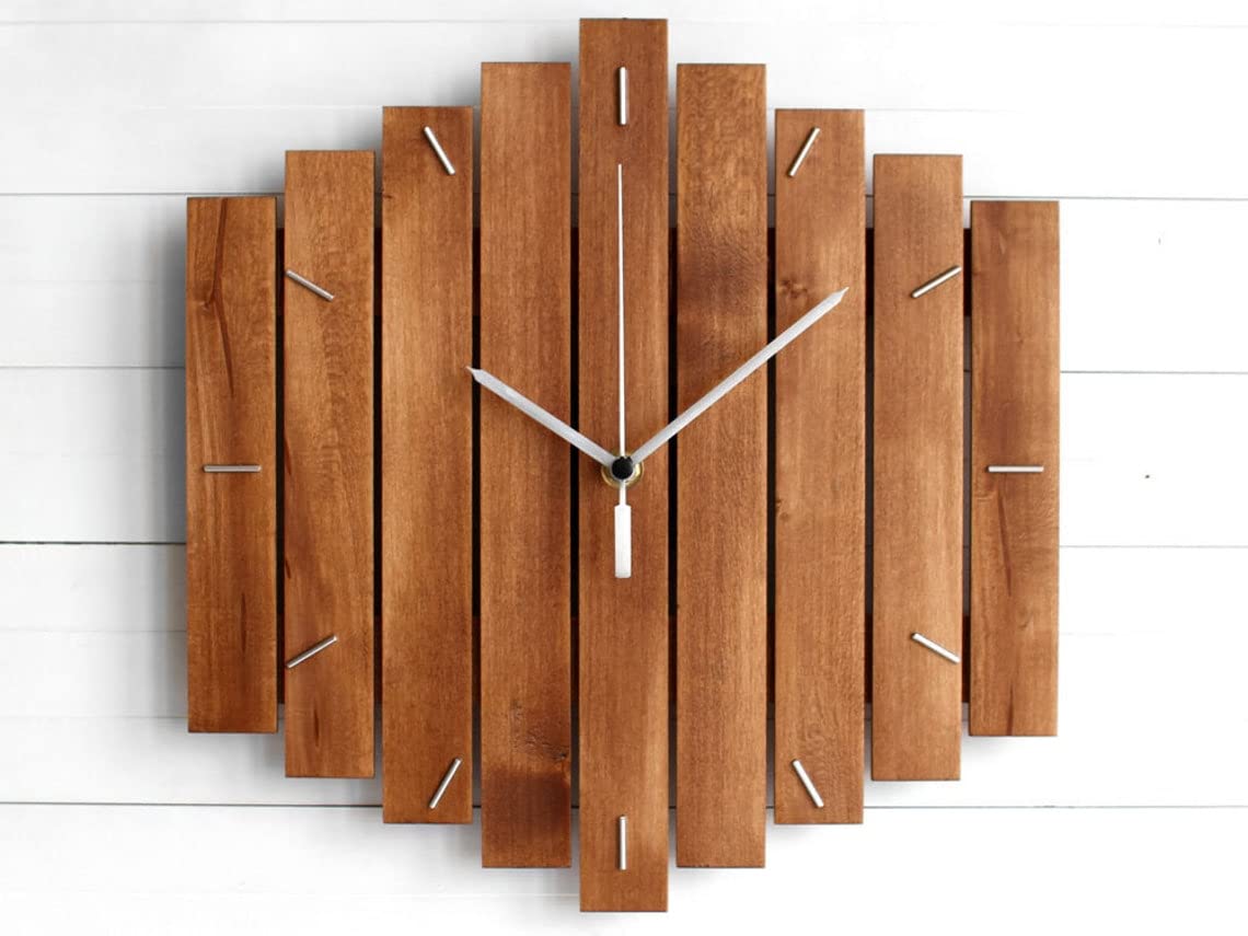 See full amazon price history chart for NABSTER Wooden Analog Wall Clock Made With Different Strips Russian Birch Wood, Modern Design For Gifting, Office, Home, Living Room Decor (12 Inch) (Dark Brown) NABSTER Wooden Analog Wall Clock Made With Different Strips Russian Birch Wood, Modern Design For Gifting, Office, Home, Living Room Decor (12 Inch) (Dark Brown) (B09T1C7LWR) Amazon Price History, Amazon Price Tracker