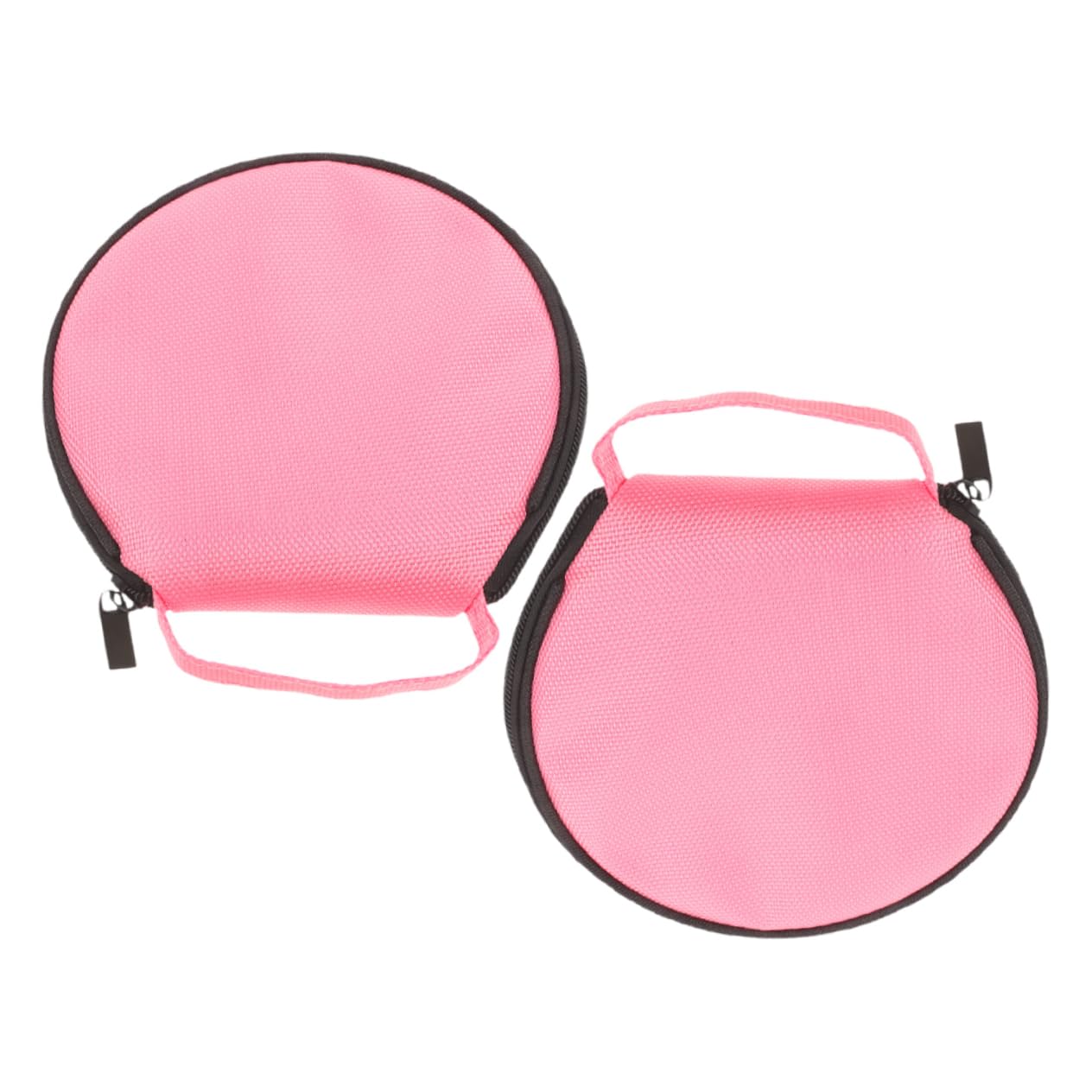 Cabilock 2pcs Oxford CD Holder Portable Disc Storage Organizer for Car Resistant CD Collection Bag Spacious Capacity for Travel Stylish Pink Design