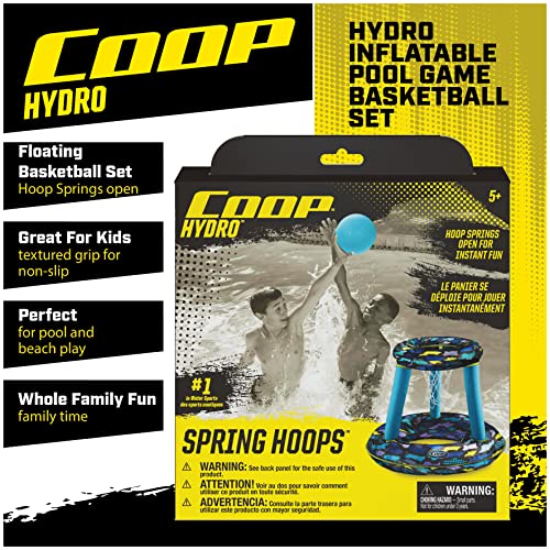 Coop By Swimways Hydro Spring Hoops, Pool Toy, Inflatable Pool Game Basketball Set #TOP1