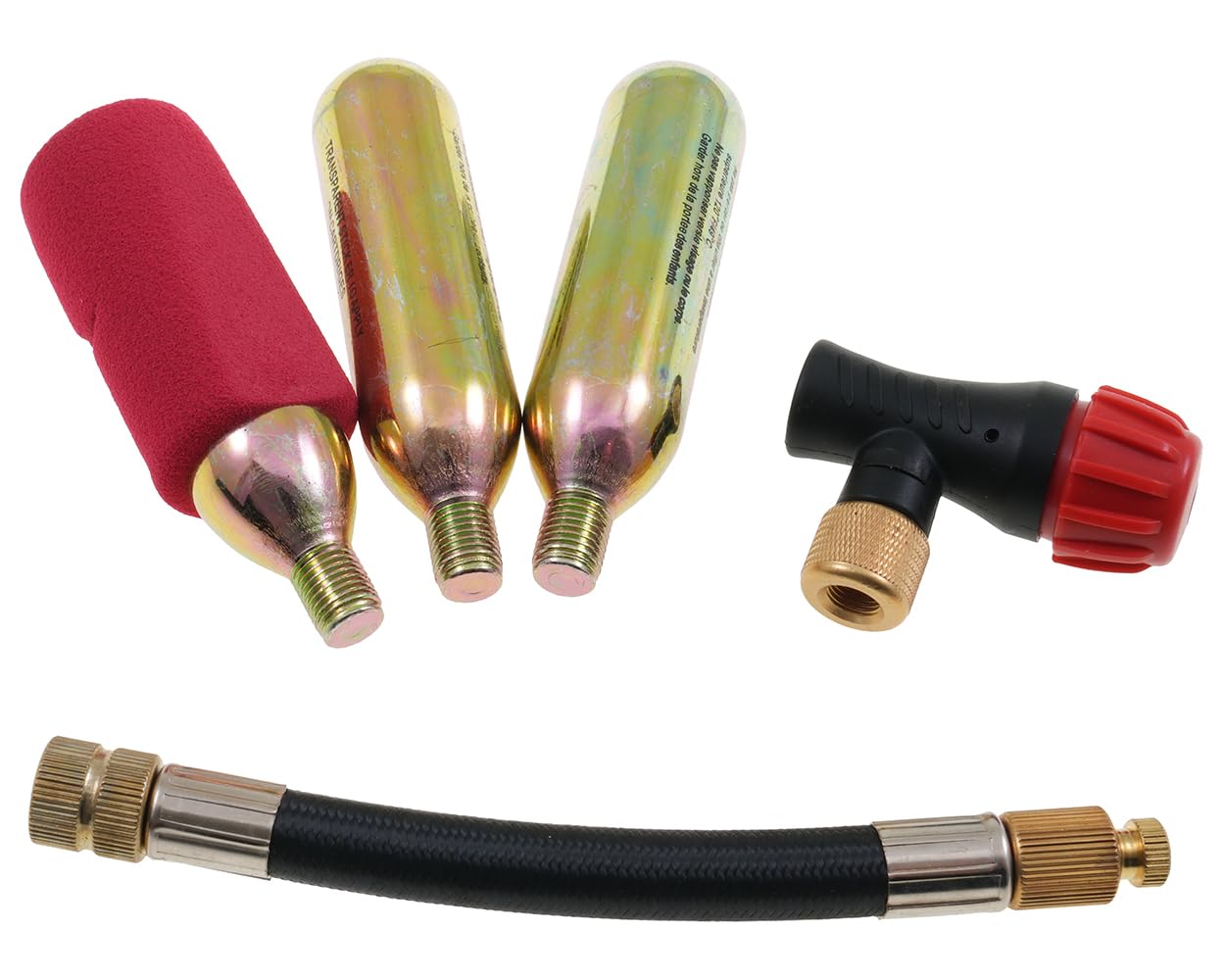 GIVI S450 Kit de réparation pour pneu compatible avec moto, scooter et quad | Ensemble anti-crevaison, enveloppes sans chambre; 3 cartouches à gaz carbonique, 5 mèches, 2 outils, tuyau, colle inclus