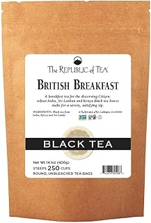 The Republic of Tea - British Breakfast Tea Refill Bag, 250 Tea Bags, Gourmet Black Tea | Caffeinated