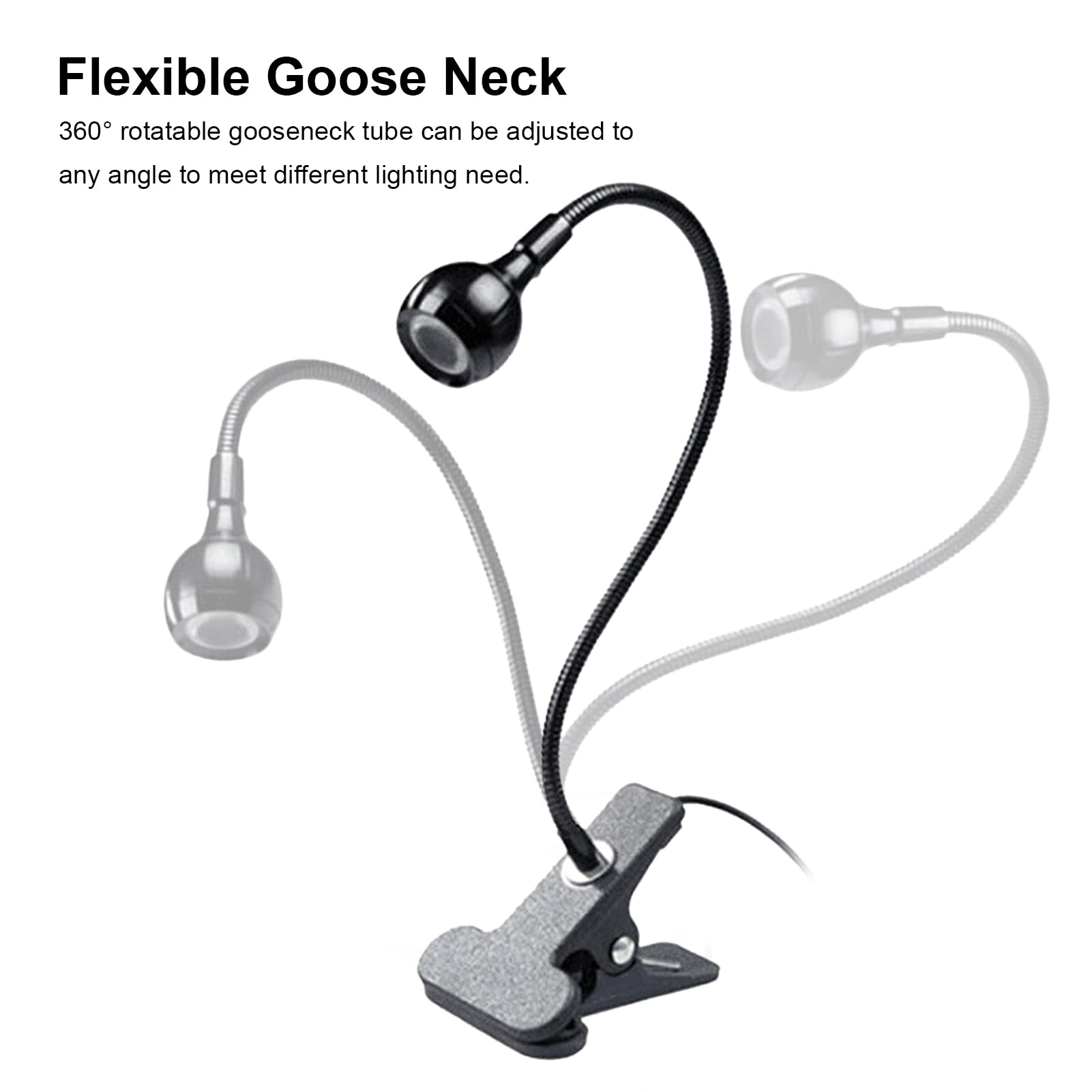 3W 395NM Lampada per polimerizzazione con colla per unghie LED portatili Lampada da scrivania a collo d'oca Lampada a raggi ultravioletti per polimerizzazione della colla per unghie