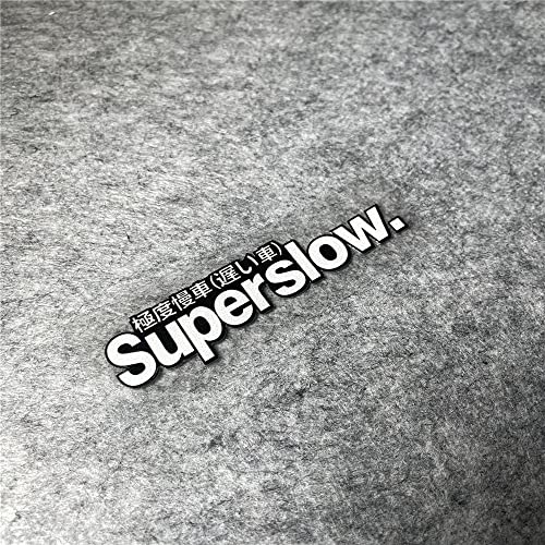 Image of Car Styling Sticker for Japanese Superslow Snail Creative Words Auto Oil Tank Window Body Vinyl Computer Case Motocross Decals (B 10x2.5cm 2PCS)