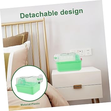 BESTonZON Dwarf Hamster Cage Includes Water Bottle with Panoramic Roof, Plastic Small Animal Habitat Exercise and Exploration Space, Sheltered Warm Environment Wheel and Tray and Mice