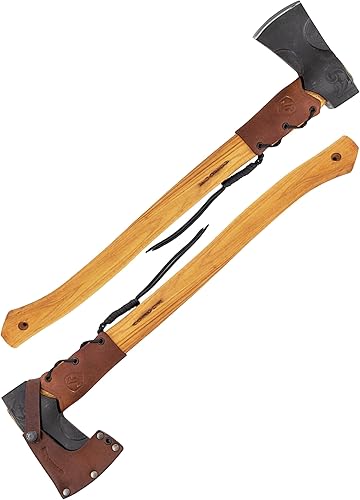 Miniatura 8 de Condor Tool & Knife Blue River Tomahawk - Tomahawk táctico de alta calidad con hoja de acero de alto carbono 1095 - Mango ergonómico de nogal con