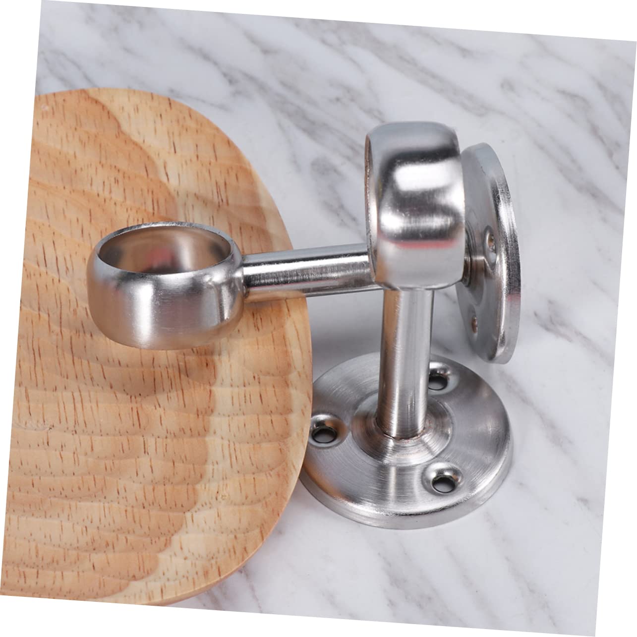 HOOTNEE 6pcs Stainless Steel Hanging Rod Holder Wardrobe Rail Support Bracket for Closet Organization Easy Installation Pipe Bracket for Home Storage