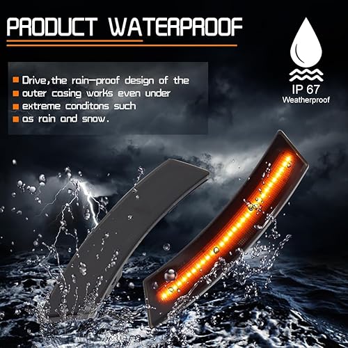 Miniatura 4 de Lente ahumada ámbar LED para 2010 2021 2012 Mercury Milán parachoques delantero lado luz de marcador AE5Z-13200-B, AE5Z-13200-A