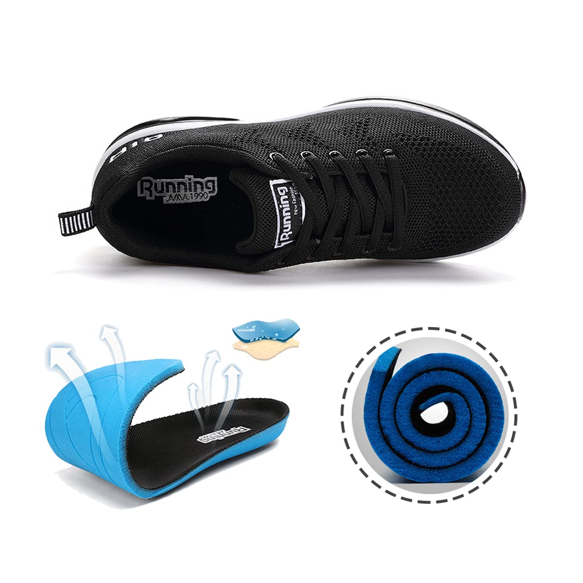 sotirsvs Uomo Donna Air Scarpe Running Sneakers da Ginnastica Corsa Casual da Fitness Scarpe da Tennis Jogging Sportive 34-46 EU