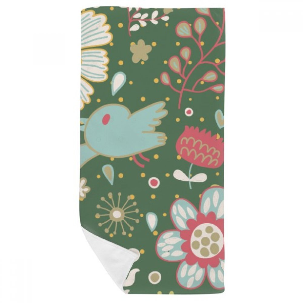 Gant de toilette doux vert foncé 35x70cm pour peaux sensibles et délicates