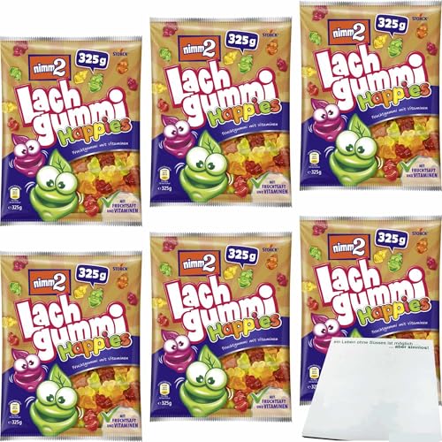 usy Bundle für nimm2 Lachgummi Happies 6er Pack (6x325g Packung) + usy Block
