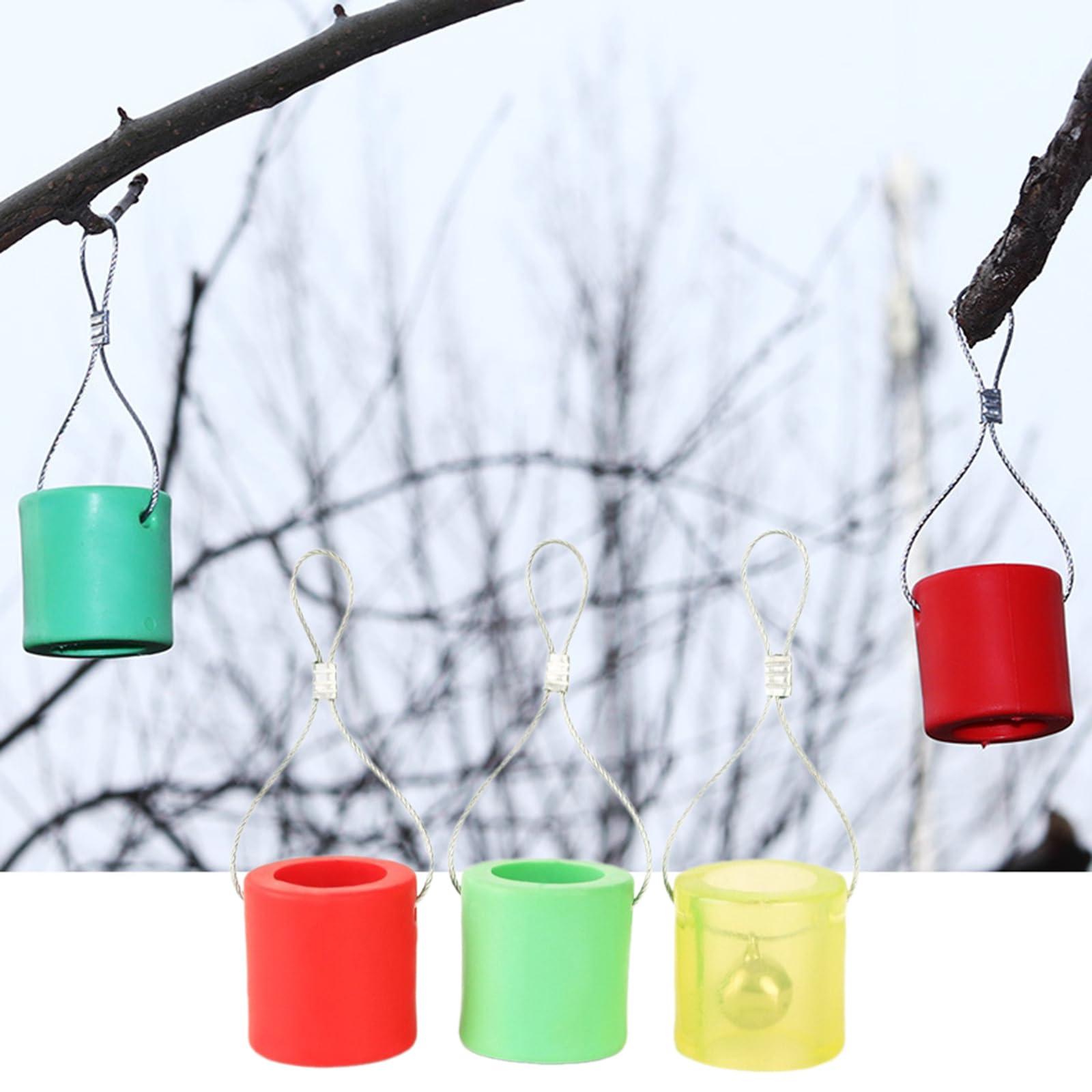 Silicone Slingshots Targets with Bells Outdoor Slingshots Training Practice Targets Outdoor Hunting Accessorys Gear