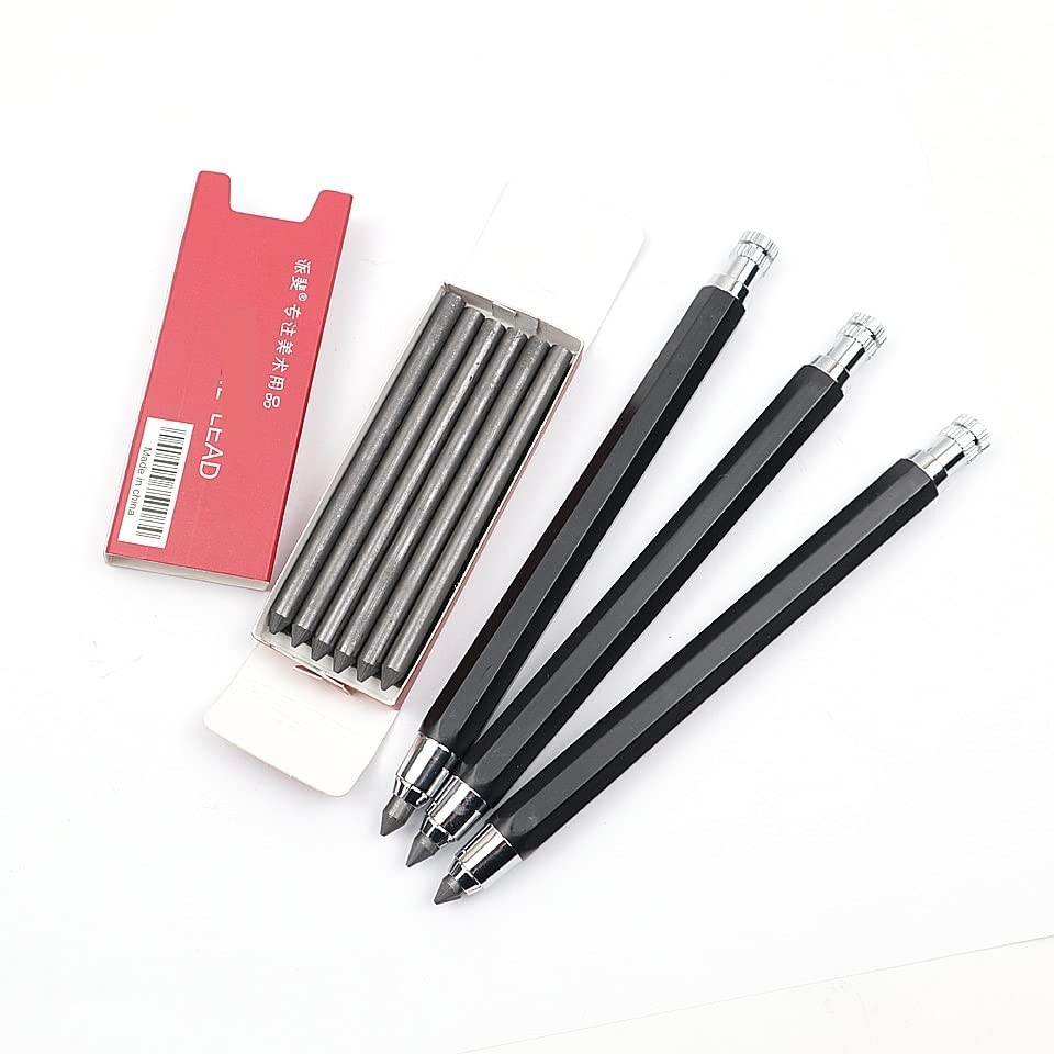 Druckbleistifte 5,6 mm HB/2B/4B/6B/8B Graffiti-Zeichen-Scanner (4B 1 Bleistift 1 Mine) (6B 1 Bleistift 1 Mine)