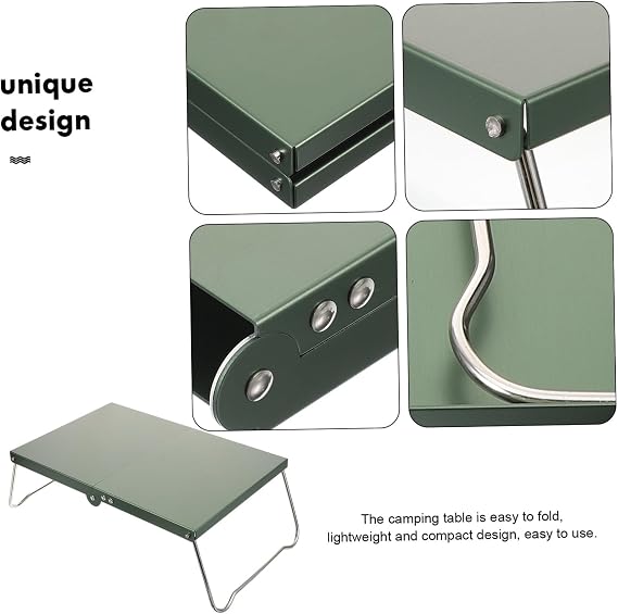 BESPORTBLE Folding Camping Table Portable Outdoor Hiking Table Lightweight for Picnics Bbqs Easy Setup Durable Compact Design for Travel Beach Camping