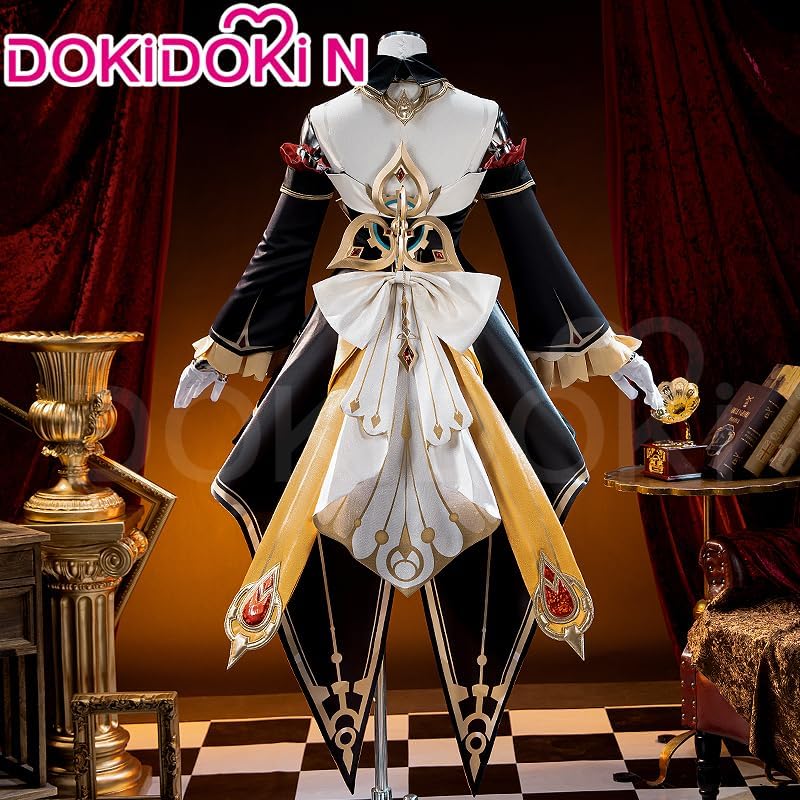 KIRA KIRA Genshin Sandrone Cosplay Costume Doki-N Game Genshin Fatui Harbinger Sandrone Cute Maid Dress Halloween Costume