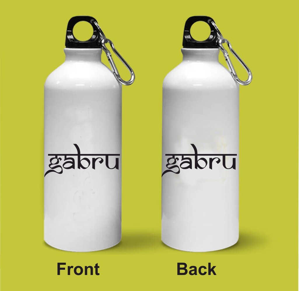 Crazy Sutra Classic Printed Quote Water Bottle/Sipper - 600Ml (Gabru_Sh)-picture-30