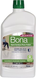 Bona Multi-Surface Floor Polish, for Stone Tile Laminate and Vinyl LVT/LVP, High Gloss, 32 Fl Oz