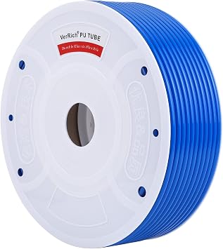 VerRich Pneumatic Tubing Pipe Pu Hose,Blue 10mm OD x 6.5mm ID 262 FT 80 Meters PU Air Hose Line Tube for Air Compressor Transfer