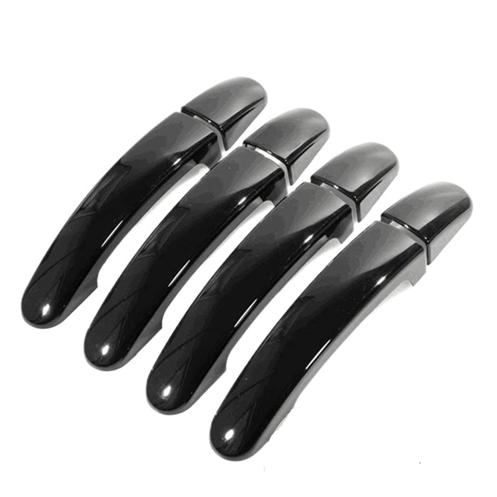 HATSVTGR Car Exterior Door Handles for Transit Custom for Tourneo Custom 2013-2017 Door Handle Cover Trim Overlays(Black)
