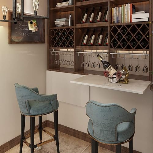 Miniatura 3 de Need Mesa pequeña plegable para montar en la pared, 30 pulgadas de largo x 20 pulgadas de ancho, complemento perfecto para cuarto de serviciobar