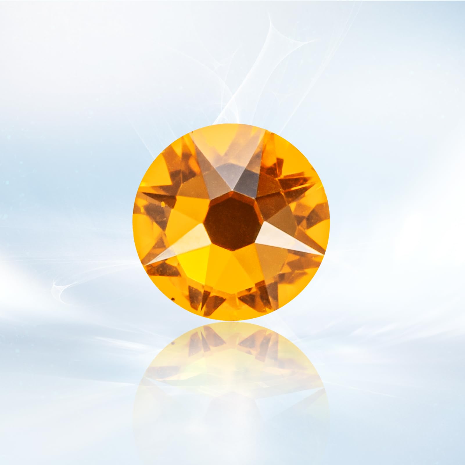 Novani Topaz Rhinestones 1440pcs Flat Back Round Rhinestone Style 2088 Sparkly Crystal Gemstones for Nail Art and Crafting SS20,4.6-4.8mm