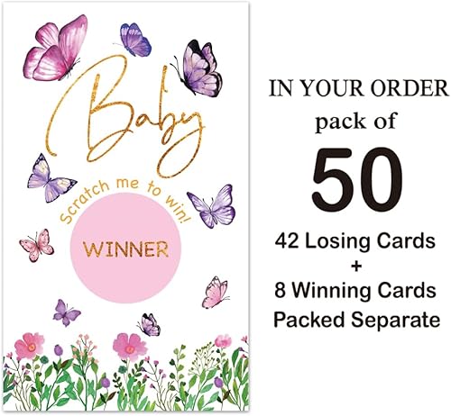 Miniatura 45 de Haizct 50 Pack Watercolor Plants Blank Gifts Certificate Scratch Off Cards for Small Business, Spa Beauty Makeup Hair Salon, Baby Shower, Wedding