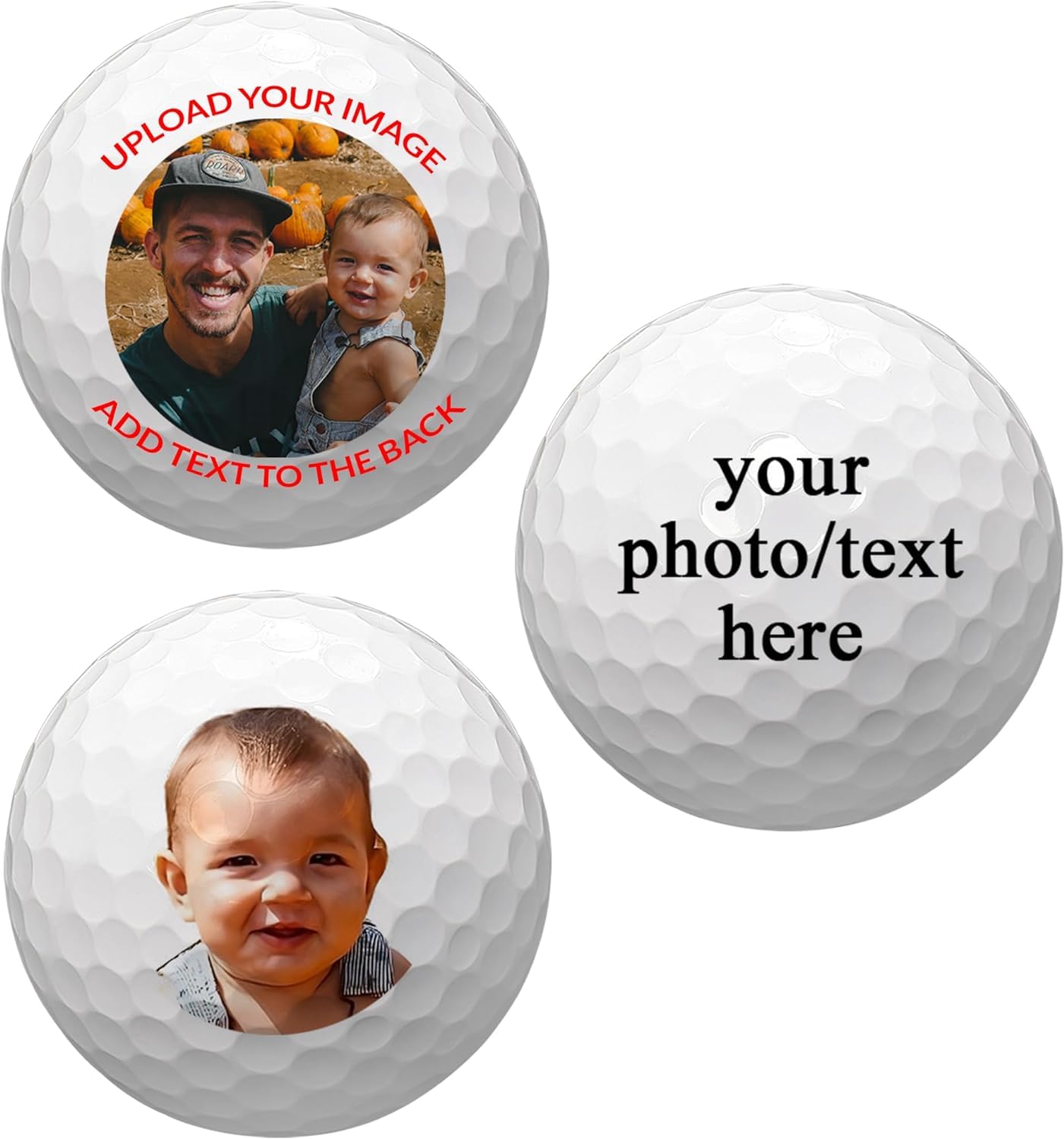 Golf Balls Gifts Personalized Funny Golfer with Photo&Text Customized Golf Balls for Women Men Boyfriend Husband Retirement Gifts for Grandpa (6)
